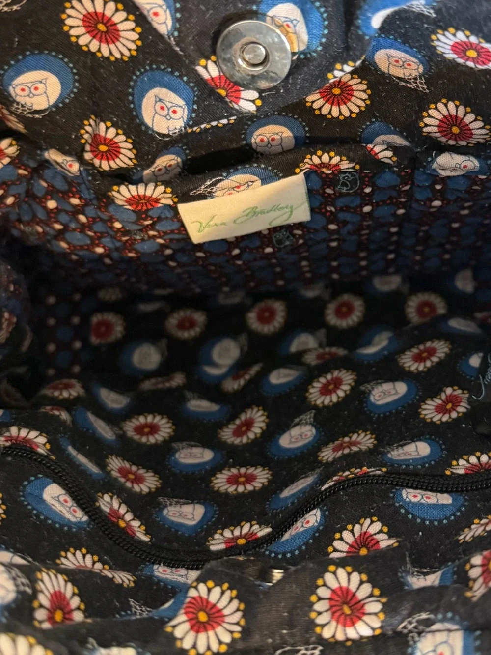 Vera Bradley Tote Purse Night Owl Pattern